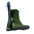 2020 New arrivals designer winter shoes football boot fur boots high heel wedge green lace up western long boots